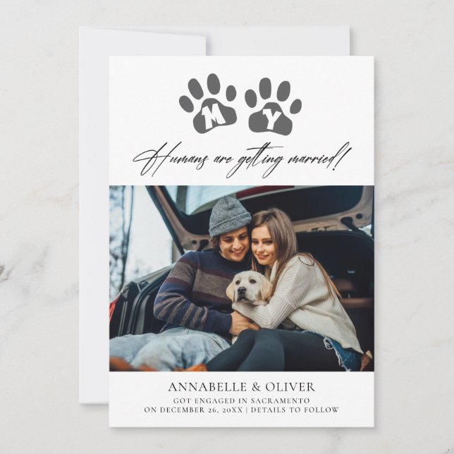 My Humans Are Getting Married | Engagement Announcement (Front)