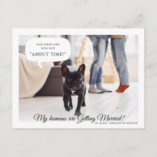 My Humans Are Getting Married   Engagement Announcement Postcard