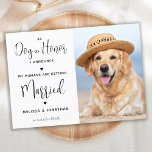 My Human's Are Getting Married Pet Dog Photo Invitation<br><div class="desc">Let your Best Dog announce your wedding with this modern and elegant As 'Dog of Honour' I announce 'My Humans Are Getting Married' pet dog save the date cards. pet dog save the date cards and wedding website invitation cards. Customise with your favourite photo, and personalise with names, wedding website,...</div>