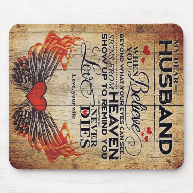 My Husband Birthday Gift | Letter For Husband | Mouse Pad (Front)