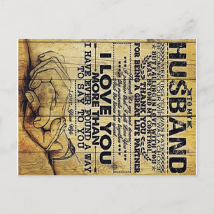 My Husband Birthday Gift Letter For Husband Postcard