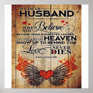 My Husband Birthday Gift   Letter For Husband   Poster