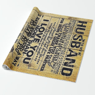 My Husband Birthday Gift Letter For Husband Wrapping Paper