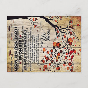 My Husband Gift Letter For Him Announcement Postcard
