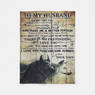 My Husband Gift Letter For Him Fleece Blanket