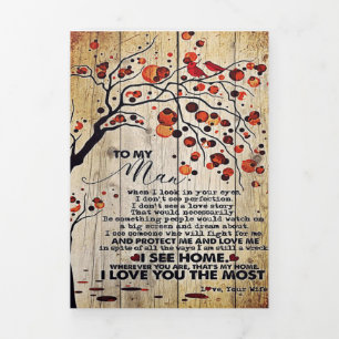 My Husband Gift   Letter For Him   Tri-Fold Announcement