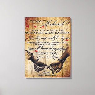 My Husband Gift   Letter To My Husband   Canvas Print