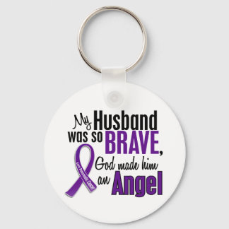 My Husband Is An Angel Pancreatic Cancer Key Ring