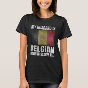 My Husband is Belgian Flag for Wife Belgium Belgia T-Shirt