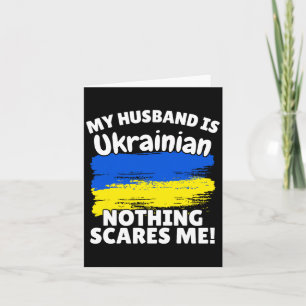 My Husband Is Ukrainian Funny Ukraine Flag Gift Fo Card