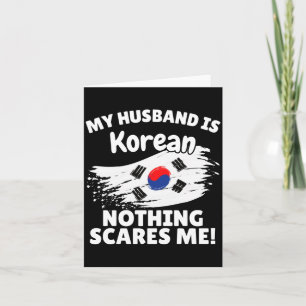 My husband korean funny korea flag gift for wife l card