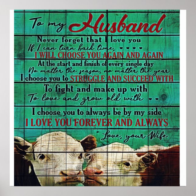 My Husband Letter Gift | Letter For Him | Poster (Front)