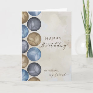 My Husband, My Friend Birthday Circles Card