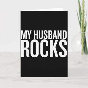 My Husband Rocks Fun Valentines Quote  Card