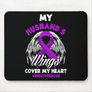 My Husband's Wings Cover My Heart End Overdose Mouse Pad