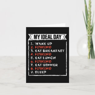 My Ideal Day Funny Fishing Birthday Gift Card