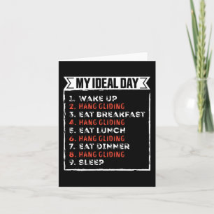 My Ideal Day Funny Hang Gliding Birthday Gift Card