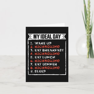 My Ideal Day Funny Kickboxing Birthday Gift Card