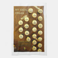 My ideal organ towel white edged