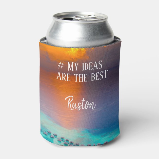 # My Ideas are  Best Island Vacation to Remember Can Cooler (Can Front)