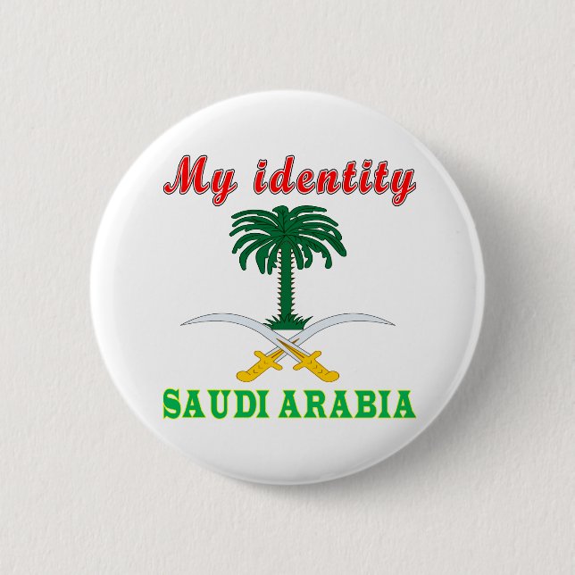 My Identity Saudi Arabia 6 Cm Round Badge (Front)