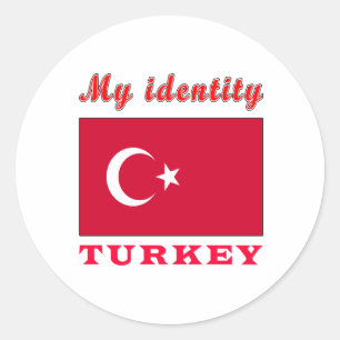 My Identity Turkey Classic Round Sticker