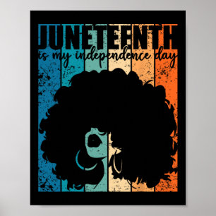My Independence Day Retro Afro Women Melanin  Poster