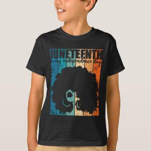 My Independence Day Retro Afro Women Melanin  T-Shirt