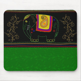 My Indian Elephant - Emerald Mouse Pad