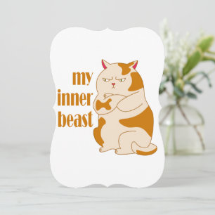 My inner beast lazy fat cat motivational quote