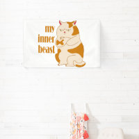 My inner beast lazy fat cat motivational quote