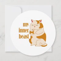 My inner beast lazy fat cat motivational quote