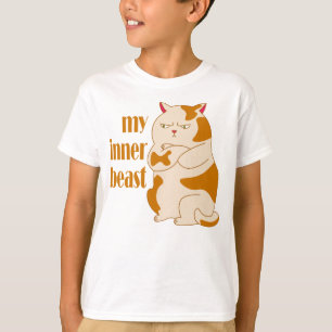 My inner beast lazy fat cat motivational quote T-Shirt