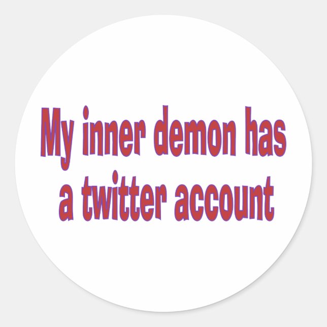 My inner demon classic round sticker (Front)
