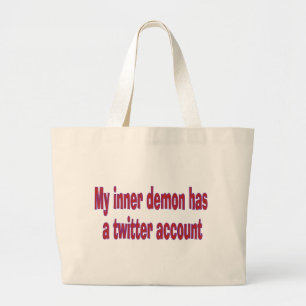 My inner demon large tote bag