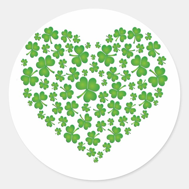 My Irish Heart Classic Round Sticker (Front)