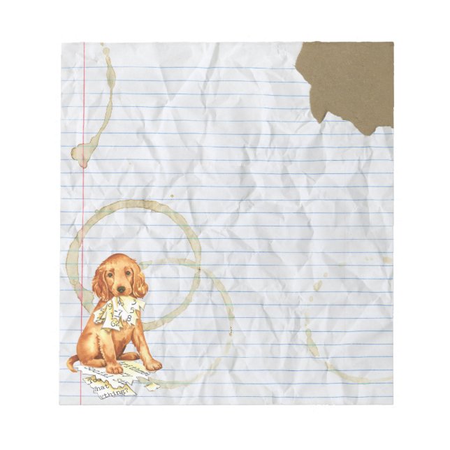 My Irish Setter Ate My Lesson Plan Notepad (Front)