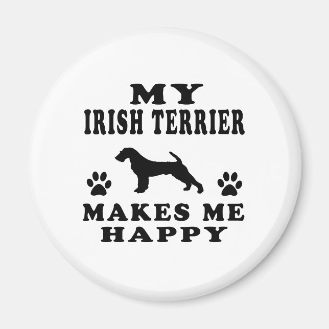 My Irish Terrier Makes Me Happy Magnet (Front)