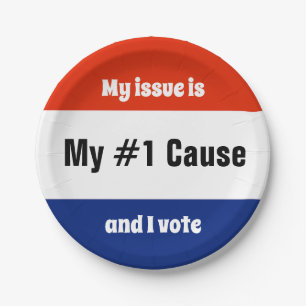 My Issue Election Voter Paper Plate