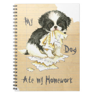 My Japanese Chin Ate My Homework Spiral Notebook