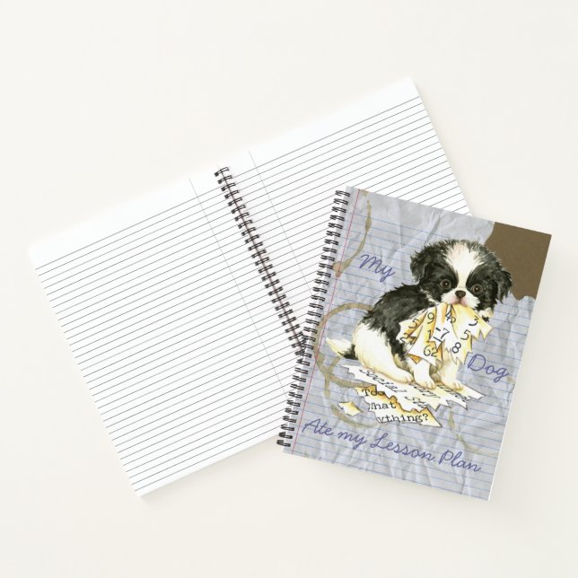 My Japanese Chin Ate my Lesson Plan Notebook (Inside)