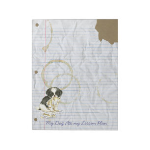 My Japanese Chin Ate my Lesson Plan Notepad