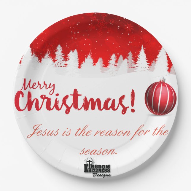 My Jesus Is The reason for The Season Paper Plate (Front)