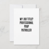 My job title? Professional poop patroller