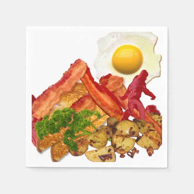 My Ketchup Gone Squatchin for Bacon Breakfast Napkin (Front)