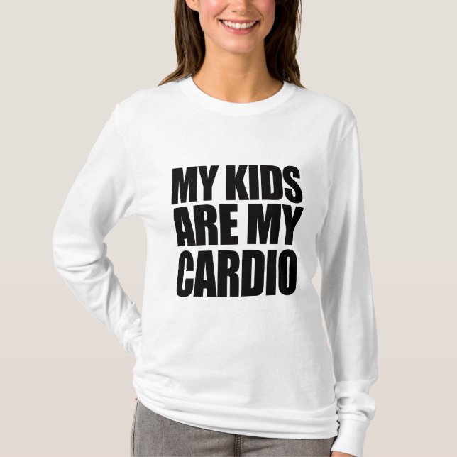 My Kids Are My Cardio Women's Long Sleeve Shirt (Front)