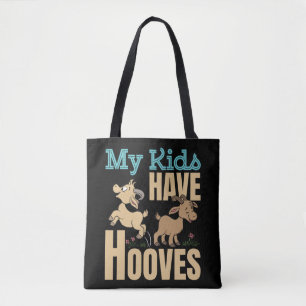 My Kids Have Hooves Goat Mom Dad Parent Tote Bag