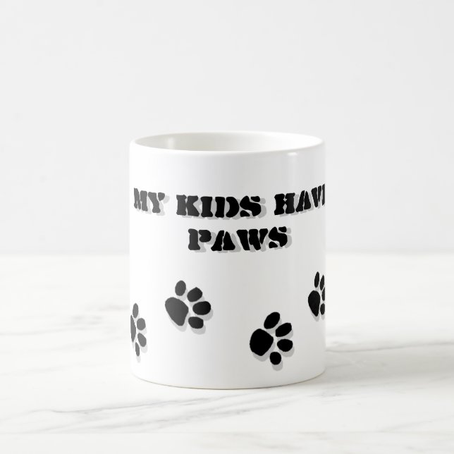 My kids have paws coffee mug (Center)