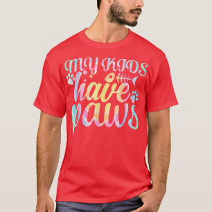 My Kids Have Paws For Cats Mum and Cats Dad Tie Dy T-Shirt