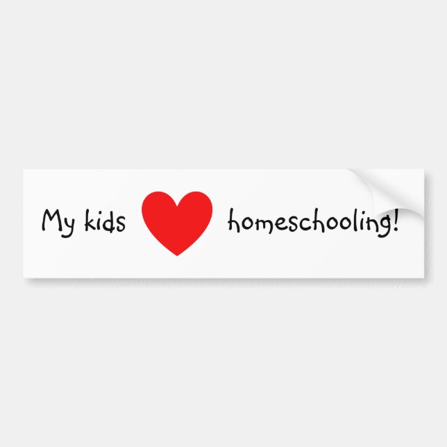 My kids love homeschooling! bumper sticker (Front)